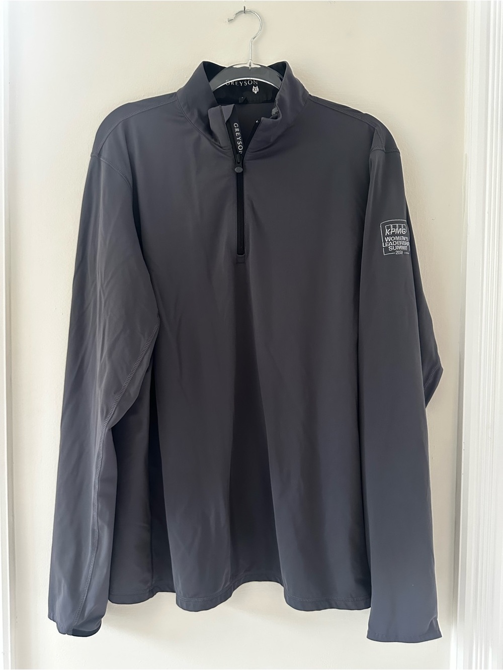 Greyson Men's Dark Gray Quarter-Zip Performance Pullover